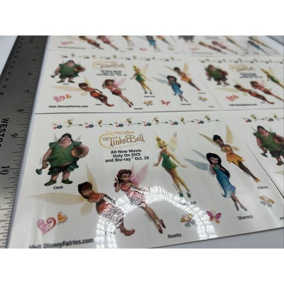 Walt Disney Pictures Peter Pan Tinkerbell Tattoo Temporary Tattoos Fairies Fairy - Picture 3 of 9
